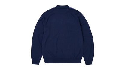 Palace Fred Perry Long Sleeve Knitted Shirt Peacoat