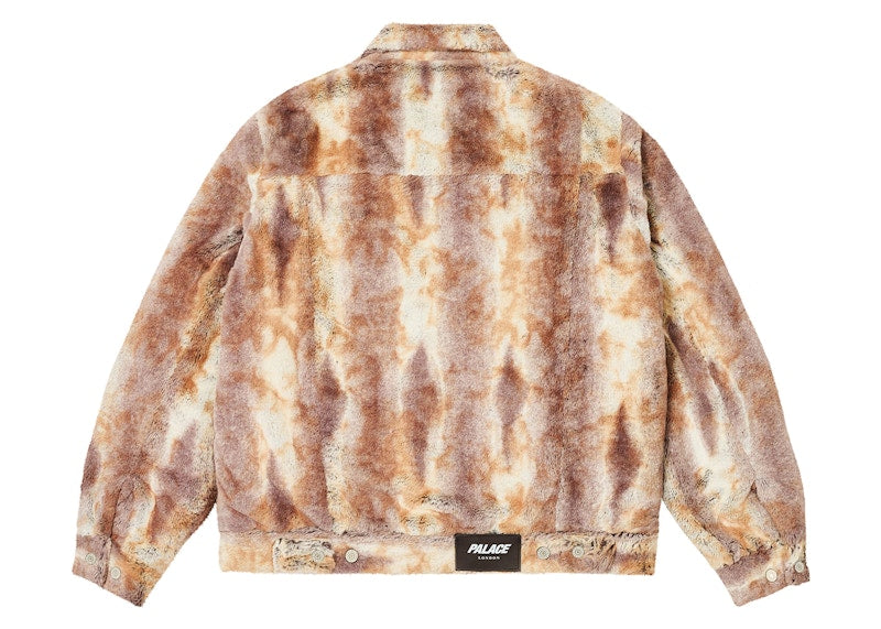 Palace Furry Trucker Jacket Brown