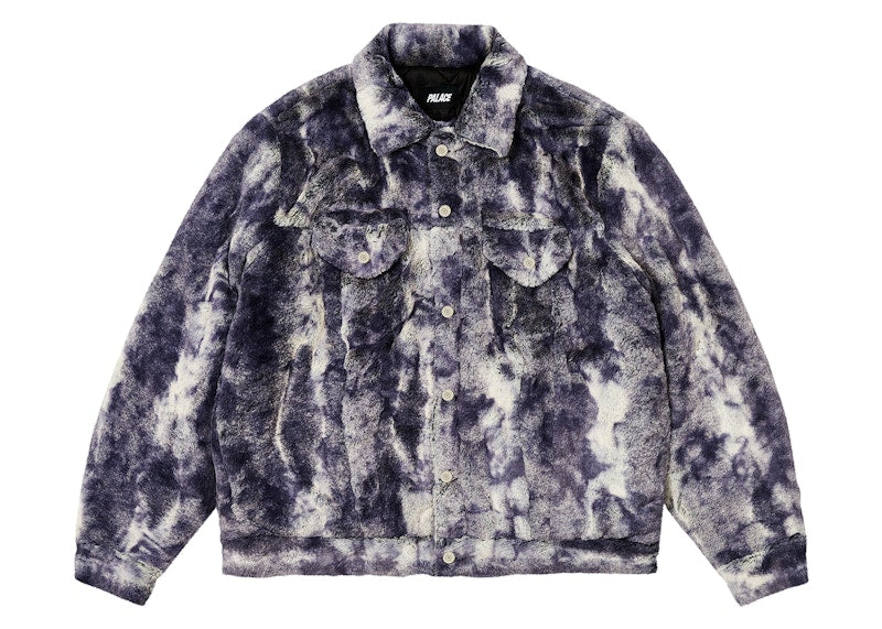Palace Furry Trucker Jacket Grey