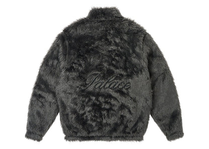 Palace Furry Zip Funnel Coal Grey
