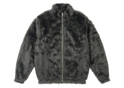 Palace Furry Zip Funnel Coal Grey