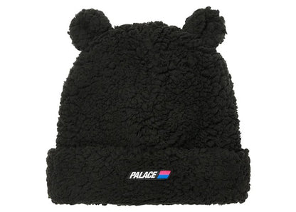 Palace Fuzzy Ear Beanie Black