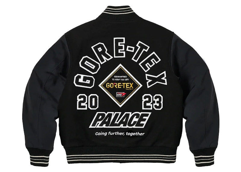 Palace GORE-TEX Going Further Varsity Jacket Black