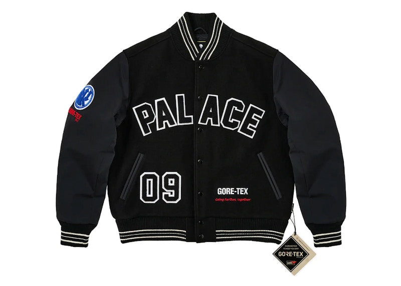 Palace GORE-TEX Going Further Varsity Jacket Black