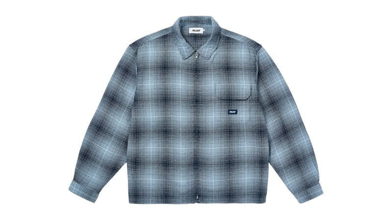 Palace Ghost Zip Shirt Navy