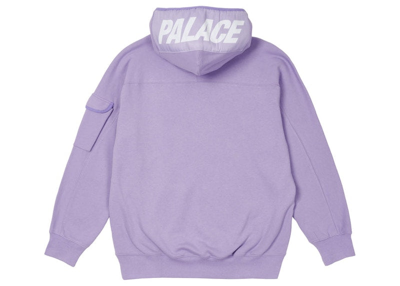 Palace Giant Woven Label Hood Lilac