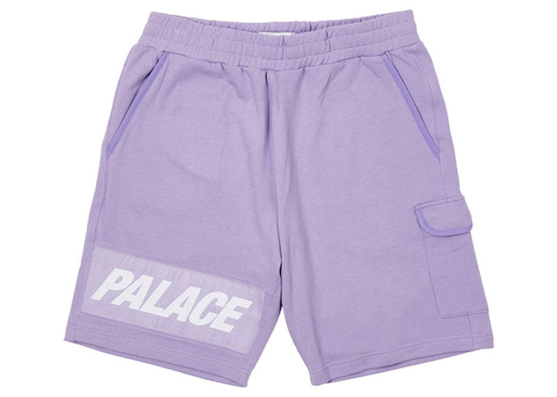 Palace Giant Woven Label Shorts Lilac