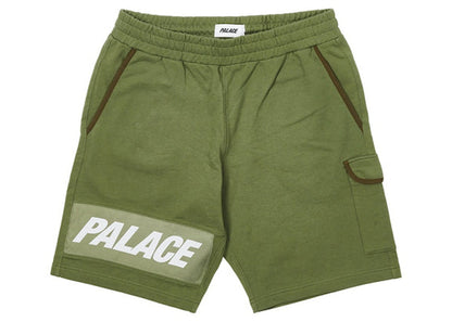 Palace Giant Woven Label Shorts Olive
