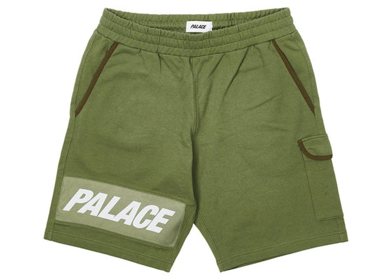 Palace Giant Woven Label Shorts Olive