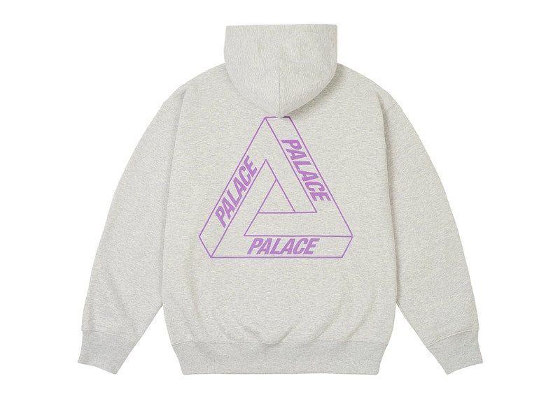 Palace Glow Tri-Ferg Hood Grey Marl