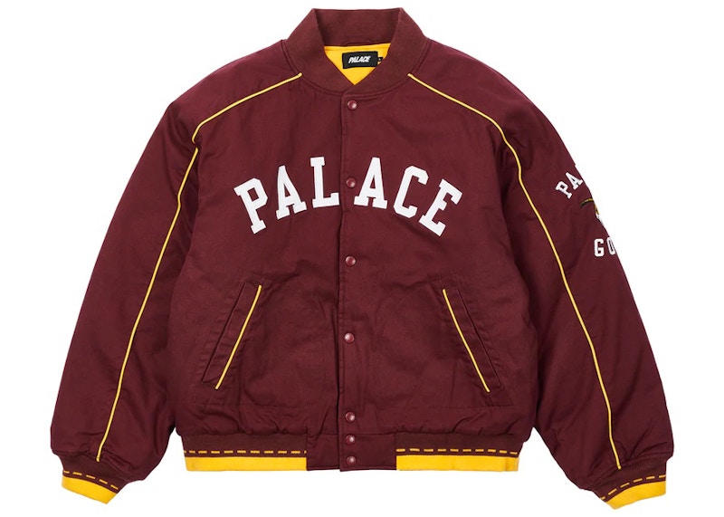 Palace Goats Varsity Jacket Burgundy