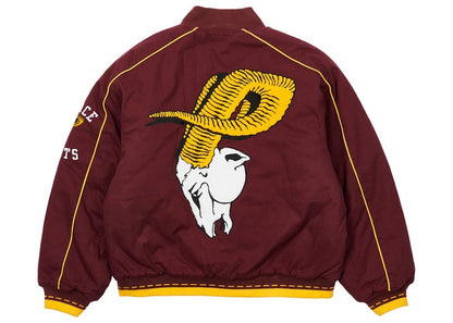 Palace Goats Varsity Jacket Burgundy