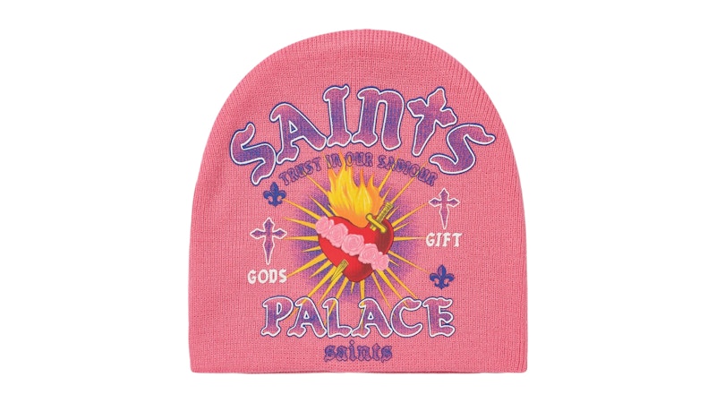 Palace Gods Gift Nein Cuff Beanie Pink