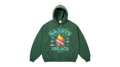 Palace Gods Gift Zip Hood Racey Green