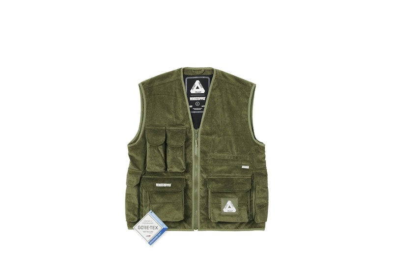 Palace Gore-Tex Infinium Corduroy Vest Green
