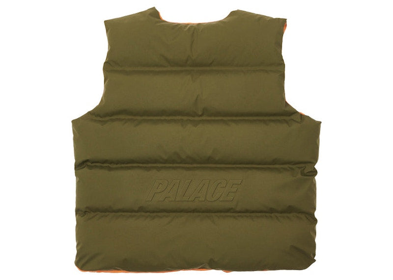 Palace Gore-tex Infinium Reverso Down Vest Olive/Orange
