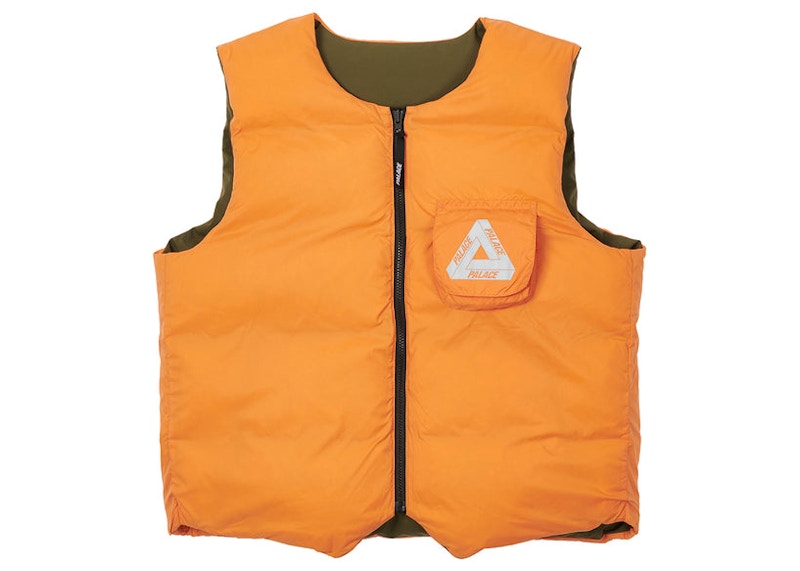Palace Gore-tex Infinium Reverso Down Vest Olive/Orange