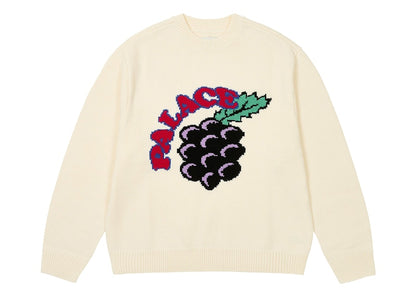 Palace Grape Knit Soft White
