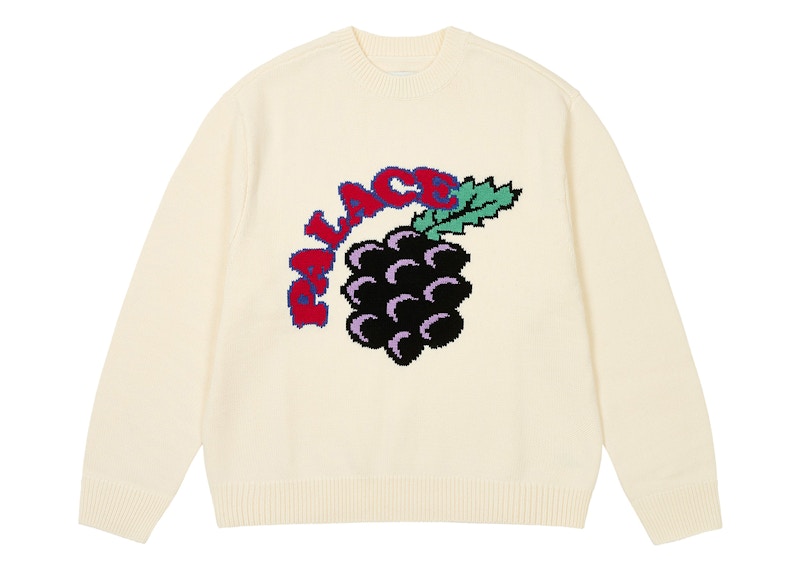 Palace Grape Knit Soft White