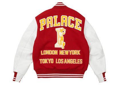 Palace Greek Varsity Jacket Red
