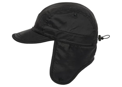 Palace Grid Fleece Reversible Earflap Hat Black