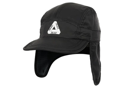 Palace Grid Fleece Reversible Earflap Hat Black