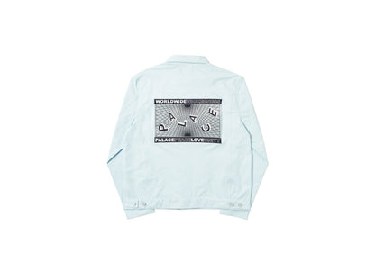 Palace Griddle Shell Jacket Light Blue