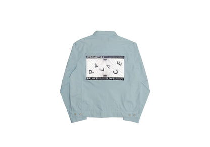 Palace Griddle Shell Jacket Light Blue