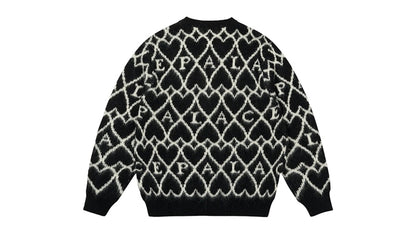 Palace Hairy Heart Knit Black