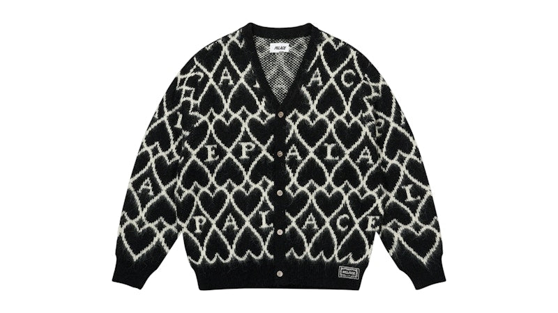 Palace Hairy Heart Knit Black