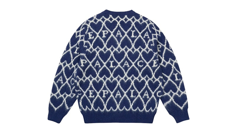 Palace Hairy Heart Knit Blue