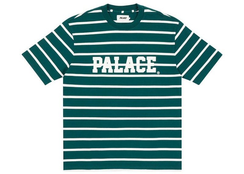 Palace Healthily Stripe T-shirt Green/White