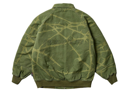 Palace Heavy Canvas Bomber Jacket Deep Green