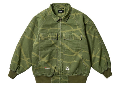 Palace Heavy Canvas Bomber Jacket Deep Green
