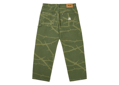 Palace Heavy Canvas Work Pant Deep Green
