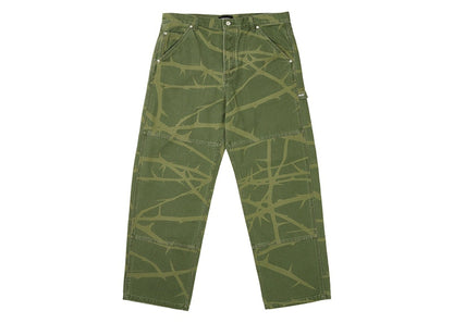Palace Heavy Canvas Work Pant Deep Green