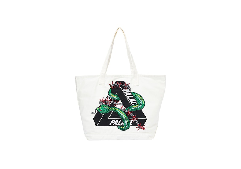 Palace Hesh Denim Tote Bag White