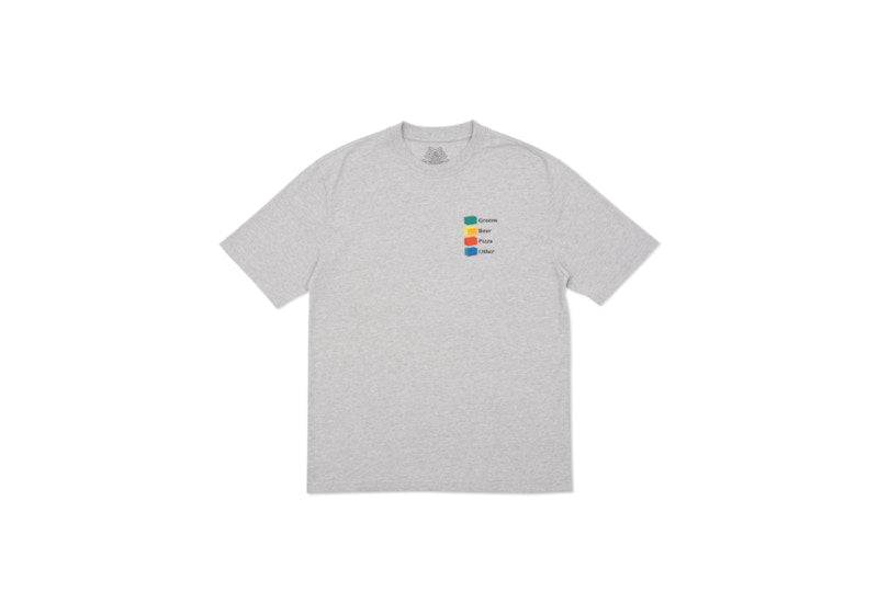 Palace Hi-Chart T-shirt Grey Marl