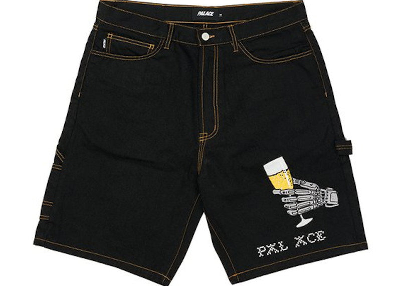 Palace Hippy Salute Denim Shorts Black