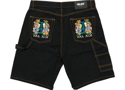 Palace Hippy Salute Denim Shorts Black