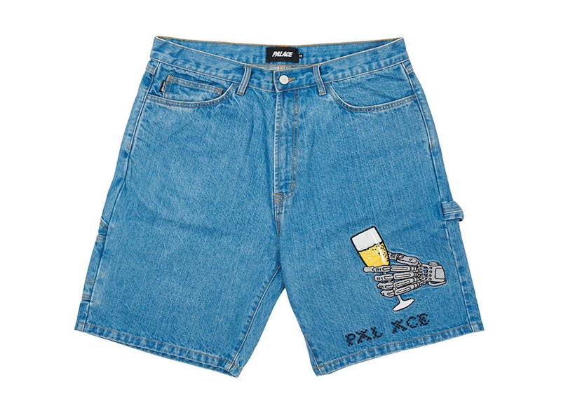 Palace Hippy Salute Denim Shorts Stone Wash
