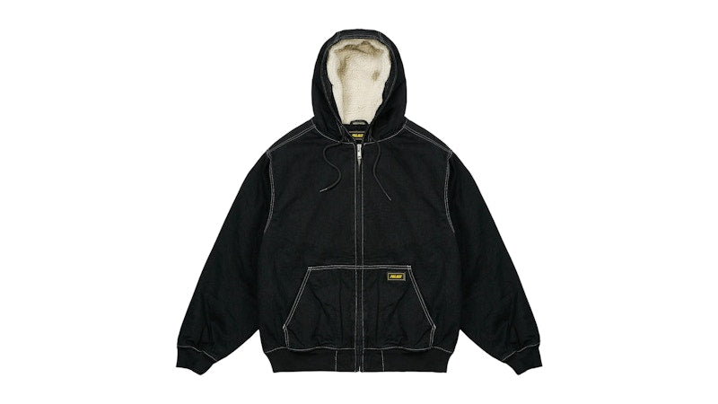 Palace Hooded Sherp Jacket Black Stone Wash