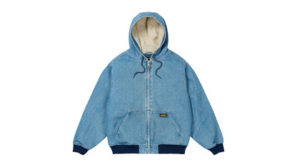 Palace Hooded Sherp Jacket Distressed Light Stone Wash
