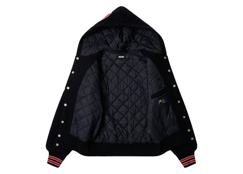 Palace Hooded Varsity Jacket Navy