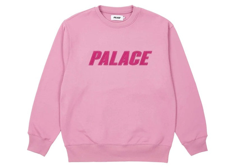 Palace Iridescent Applique Crew Ultra Mauve
