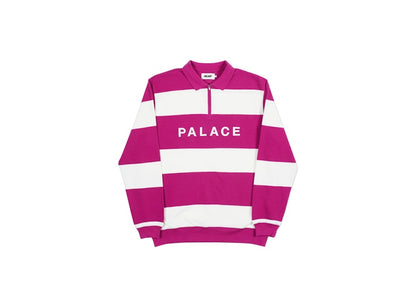 Palace J Stripe Crew Pink/White