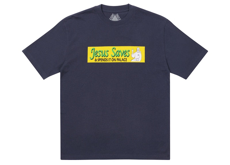 Palace Jesus Saves T-shirt Navy