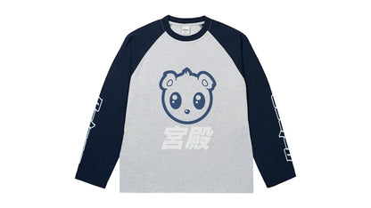 Palace Kawaii Raglan Longsleeve Grey Marl
