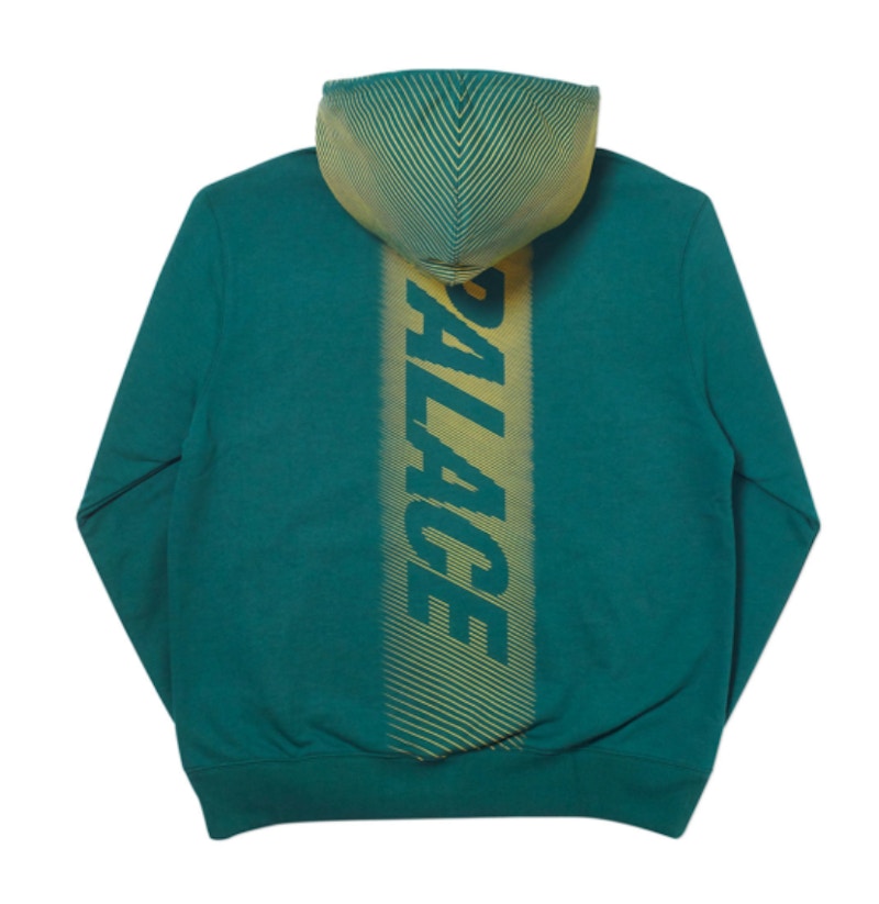 Palace Laser Lines Hood Dark Green