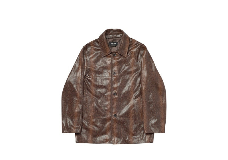 Palace Leather Jacket Brown